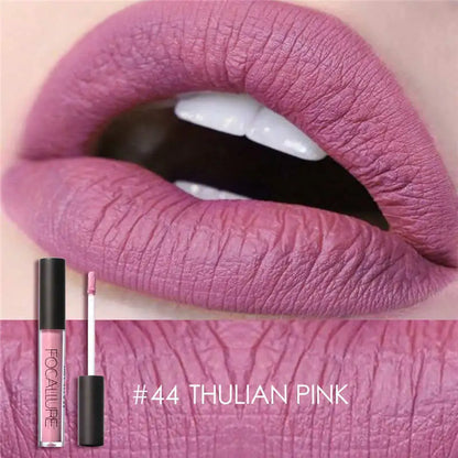 FOCALLURE Waterproof Liquid Lipstick Batom Red Velvet Lip Tint Brown Nude Matte Lipstick Colourful Makeup Cosmetics Maquiagem