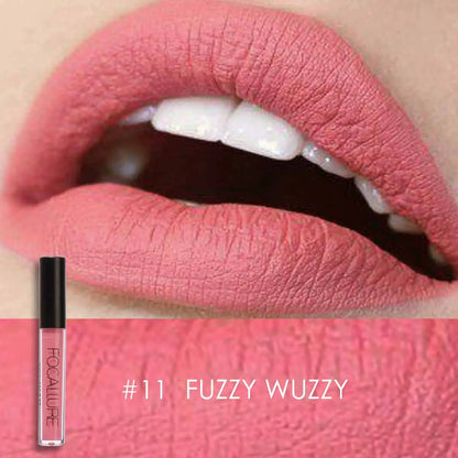 FOCALLURE Waterproof Liquid Lipstick Batom Red Velvet Lip Tint Brown Nude Matte Lipstick Colourful Makeup Cosmetics Maquiagem