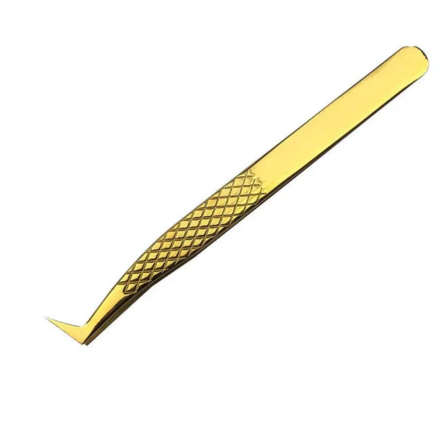 1Pcs Eyelashes Tweezers Stainless Steel superhard  High Precision Anti-static tweezers for Eyelash Extensions Lashes tools