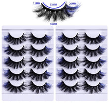 Load image into Gallery viewer, 10pairs Fluffy Colorful Lashes 3d Color Mink Lashes Wholesale Dramatic Natural Eyelashes Extension Make up Fake Eyelashes
