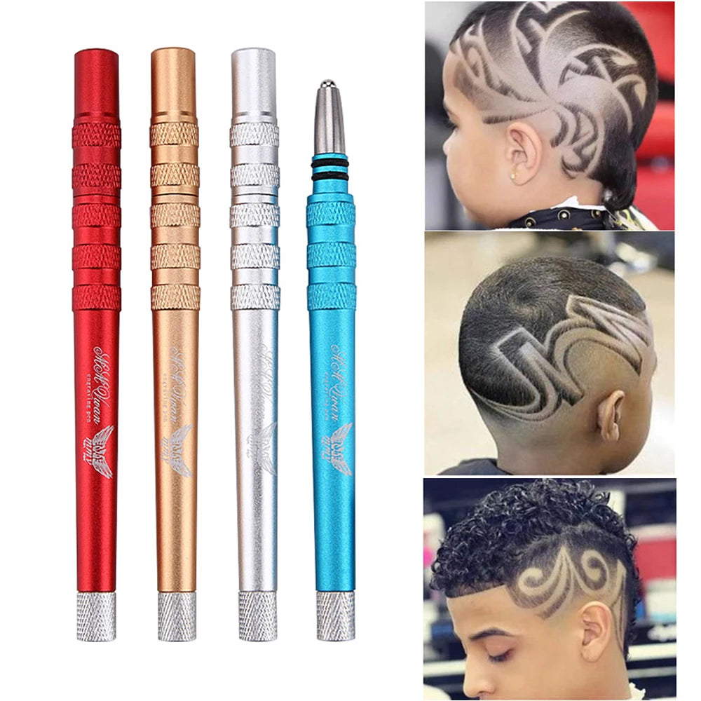 Hair Engraving Pen Hair Scissors Tattoo Style Magic Beard Trimmer Mustache Shaving Back Head Hair Carving Salon Styling Tool