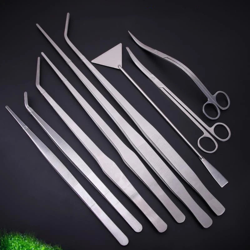 Aquarium Accessories Straight Curved Aquarium Tweezers Fish Tank Plant Shrimp Reef Long Tweezer For Plant Aquascape Tools