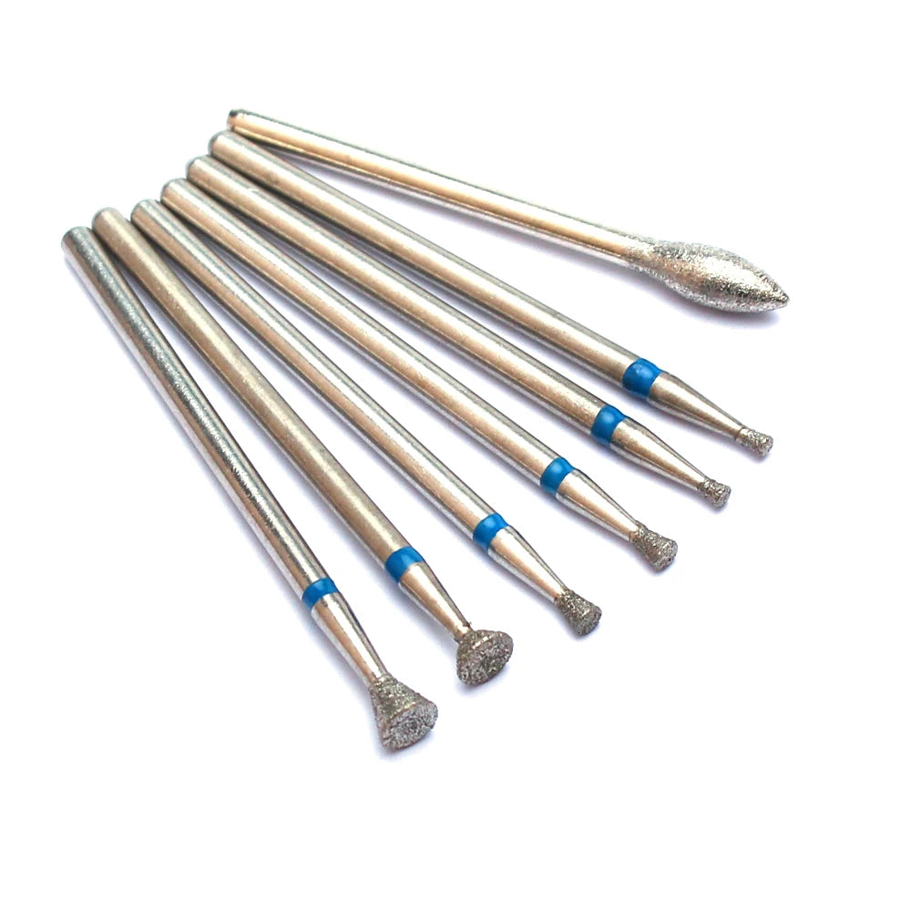 7pcs/Set Diamond Nail Drill Bit Rotery Electric Milling Cutters For Pedicure Manicure Files Cuticle Burr Nail Tools Accessories