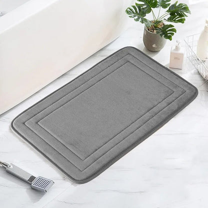 Bathroom Mat Floor Mats Non Slip Carpet Shower Room Doormat Soft and Comfortable Absorbent Machine Washable Easier To Dry