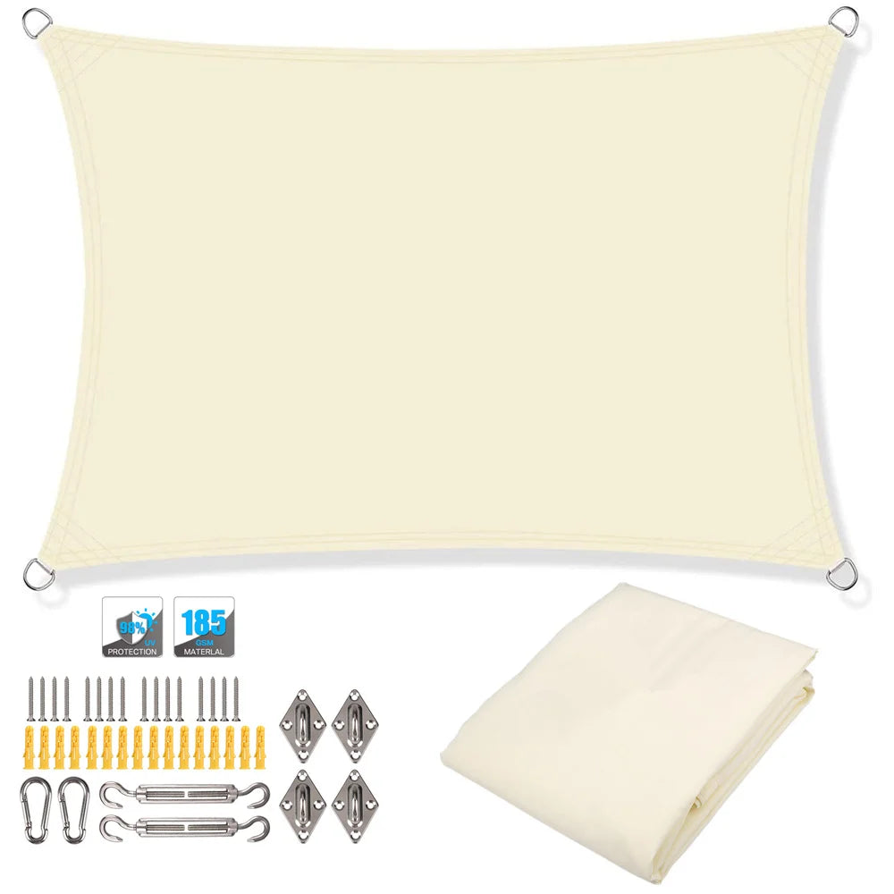 Waterproof Sun Shade Sail Canopy Rectangle UV Block Sun Shelter For Outdoor Garden Patio Backyard Terraza Awning Privacy Screen