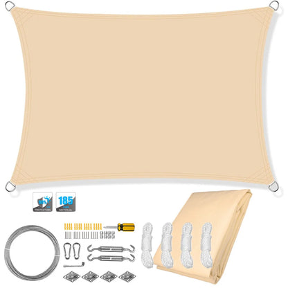 Waterproof Sun Shade Sail Canopy Rectangle UV Block Sun Shelter For Outdoor Garden Patio Backyard Terraza Awning Privacy Screen