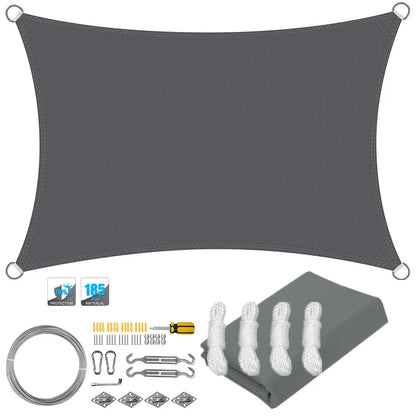 Waterproof Sun Shade Sail Canopy Rectangle UV Block Sun Shelter For Outdoor Garden Patio Backyard Terraza Awning Privacy Screen