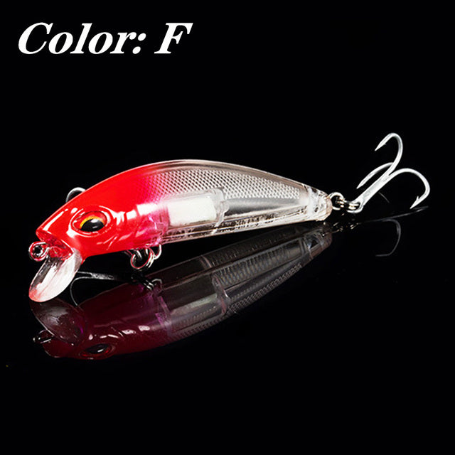 1Pcs 3D Eyes Luminous Minnow Fishing Lures 7cm 11.5g Jig Sinking  Wobblers Hard Bait Artificial Crankbait Night Fishing Pesca