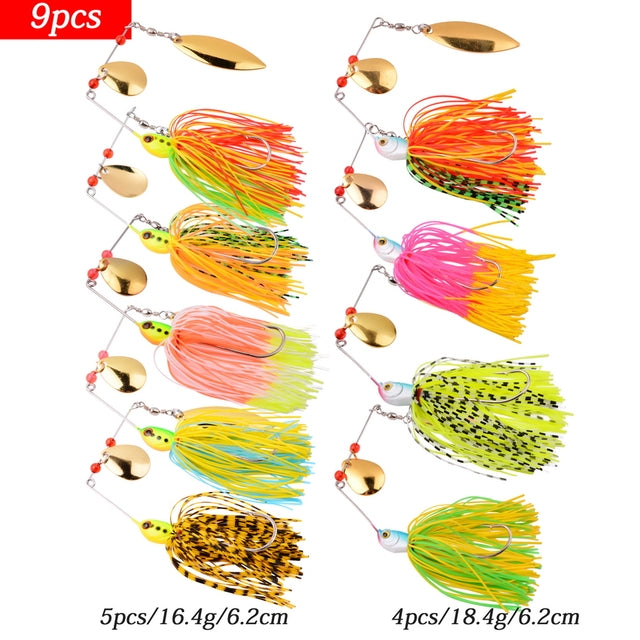 4pcs/8Pcs Fishing Lure Wobbler Lures Spinners Spoon Bait For Pike Peche Tackle All Artificial Baits Metal Sequins Spinnerbait