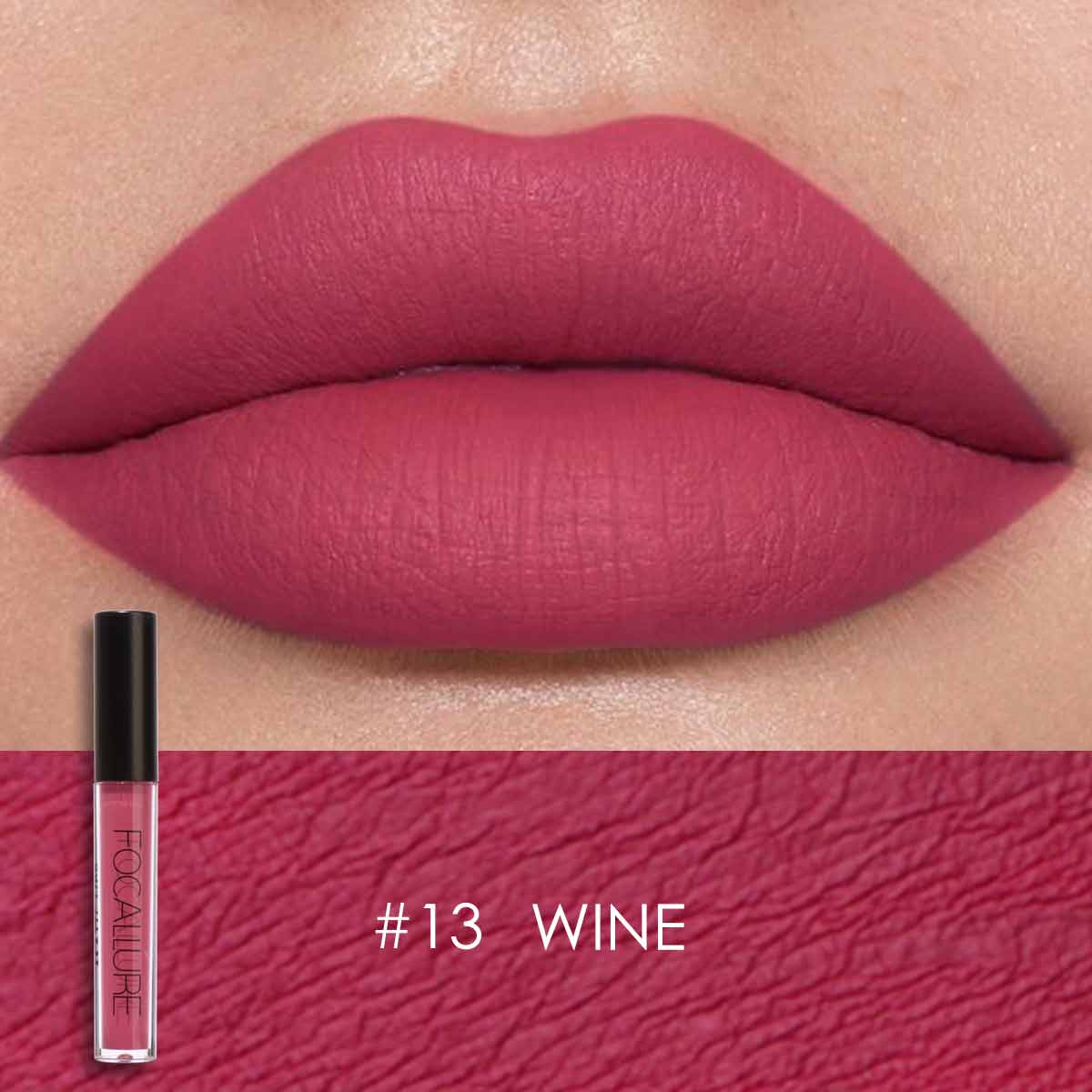 FOCALLURE Matte Liquid Lipstick Waterproof Moisturizer Smooth Lip Stick Long-lasting Lip Tint Cosmetic Lip Makeup