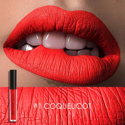 FOCALLURE Waterproof Liquid Lipstick Batom Red Velvet Lip Tint Brown Nude Matte Lipstick Colourful Makeup Cosmetics Maquiagem