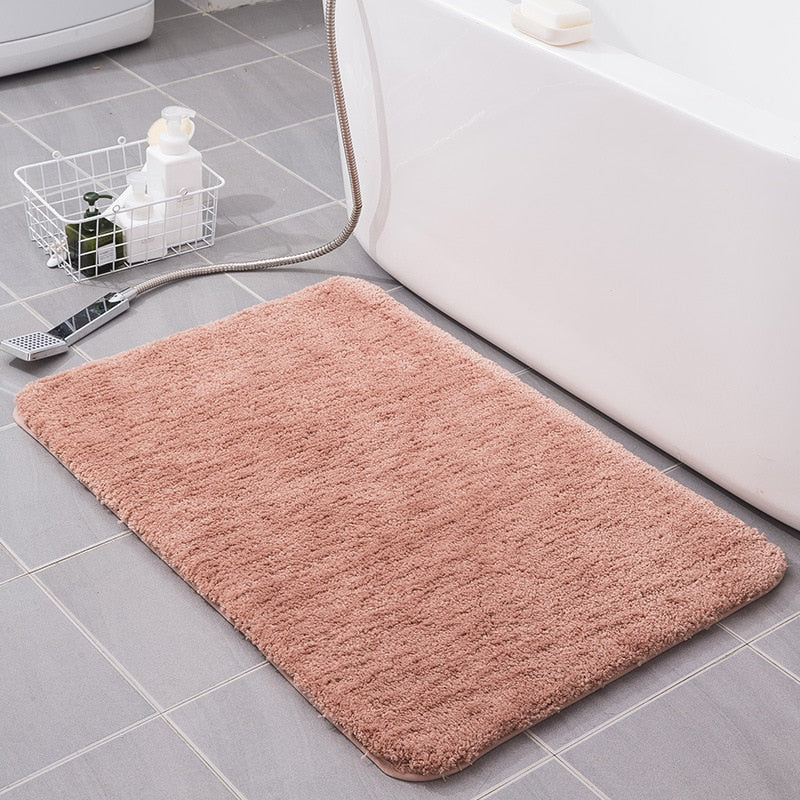 Mircrofiber Bath Mat Super Absorbent Bathroom Carpets Rugs Bathtub Floor Mat Doormat For Shower Room Toilet Bathroom Mat 4 Size