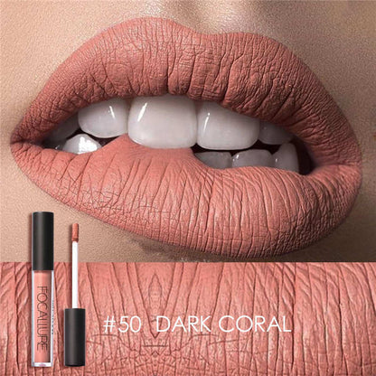 FOCALLURE Matte Liquid Lipstick Waterproof Moisturizer Smooth Lip Stick Long-lasting Lip Tint Cosmetic Lip Makeup