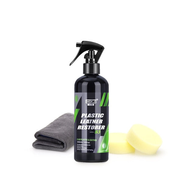 Interior Detailer Hgkj S3 Plastic Leather Restorer Quick Coat For Car Interior Refurbish Leather Renovator Conditioner