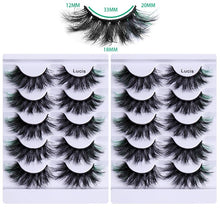 Load image into Gallery viewer, 10pairs Fluffy Colorful Lashes 3d Color Mink Lashes Wholesale Dramatic Natural Eyelashes Extension Make up Fake Eyelashes
