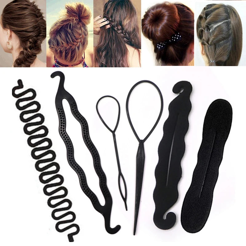 Magic Donut Hair Bun Maker Women Hair Accessories Braiding Hair Styling Tools DIY Hairstyle Braider Twist Hair Clips Hairpins