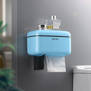 Paper Towel Dispenser Toilet Paper Holder Waterproof Tissue Box Wall Mount Storage Shelf Rack Paper Storage Box Bathroom Product