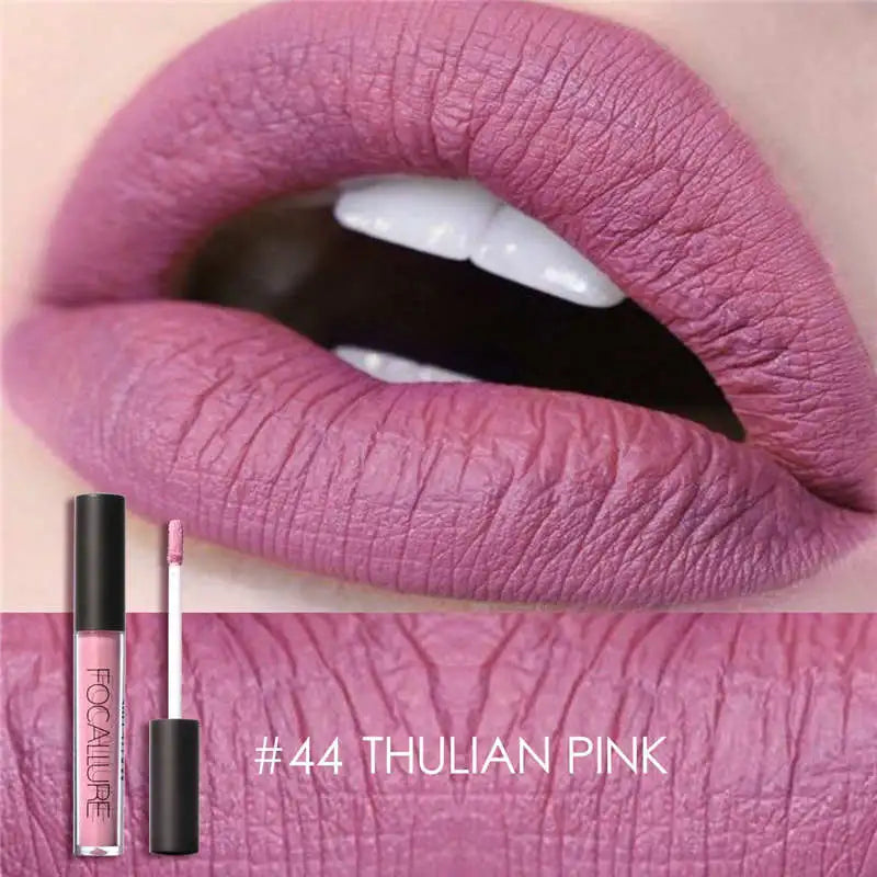 FOCALLURE Waterproof Liquid Lipstick Batom Red Velvet Lip Tint Brown Nude Matte Lipstick Colourful Makeup Cosmetics Maquiagem