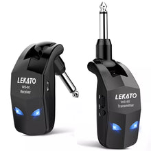 Load image into Gallery viewer, Lekato Wireless Guitar System 2.4Ghz Guitar Transmitter Receiver For Electric Guitar Wireless Transmitter Built-In Rechargeable
