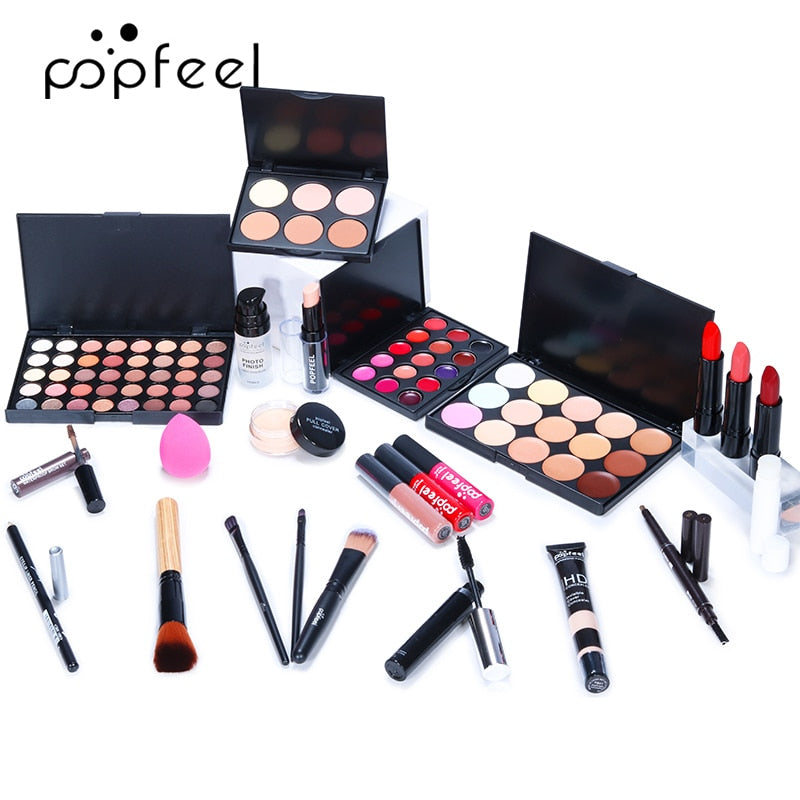 Fashion Make Up Kit Female Beginner Student Novice Full Set Light Makeup Light Makeup Gift Box Cosmetic Combination Waterproof