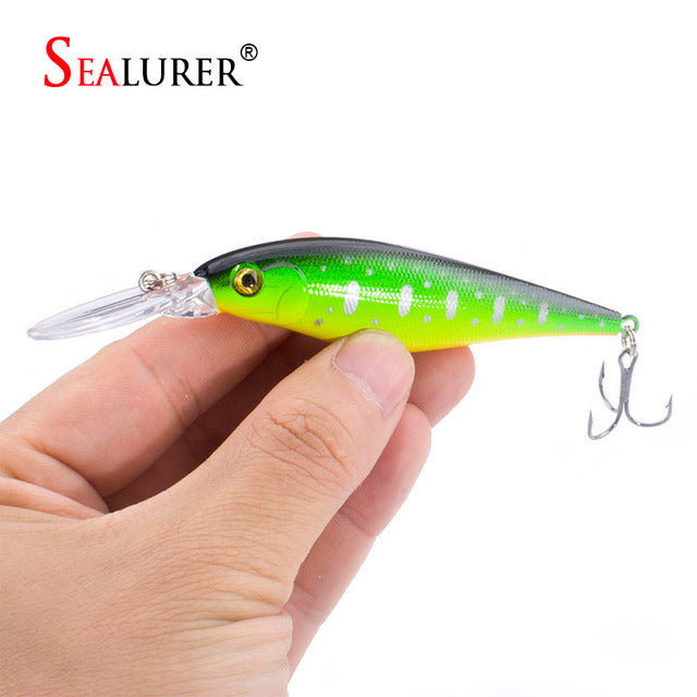 SEALURER Fishing lure 1pcs Pike Bait Minnow 11cm 10.5g Jerkbait Deep Swim Wobblers Crankbait