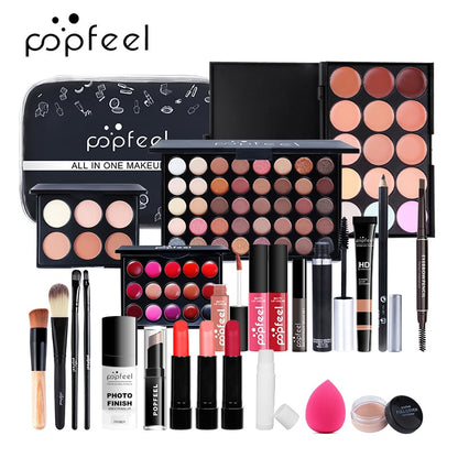 Fashion Make Up Kit Female Beginner Student Novice Full Set Light Makeup Light Makeup Gift Box Cosmetic Combination Waterproof