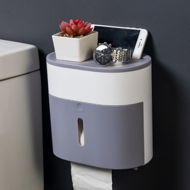 LEDFRE plastic toilet paper holder W/double paper tissue box.