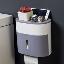 Load image into Gallery viewer, LEDFRE plastic toilet paper holder W/double paper tissue box.
