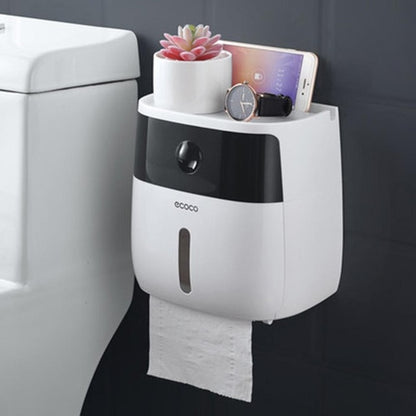 LEDFRE plastic toilet paper holder W/double paper tissue box.