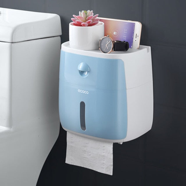 LEDFRE plastic toilet paper holder W/double paper tissue box.