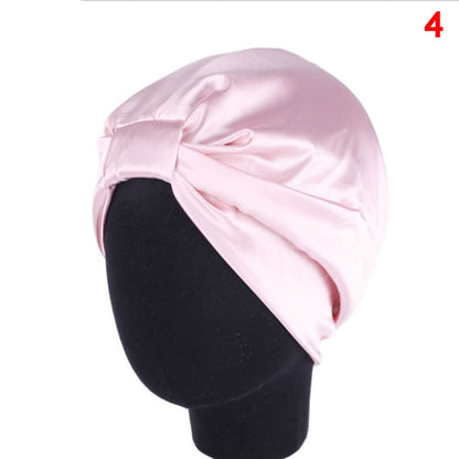 Women Night Sleep Hat Adjust Satin Bonnet Hair Styling Cap Long Hair Care 29 Styles Silk Head Wrap Shower Cap Hair Styling Tools