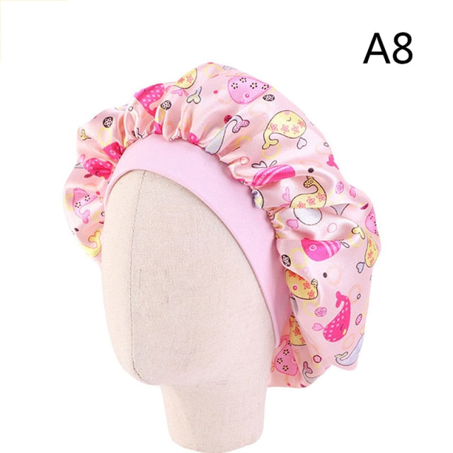 Women Night Sleep Hat Adjust Satin Bonnet Hair Styling Cap Long Hair Care 29 Styles Silk Head Wrap Shower Cap Hair Styling Tools