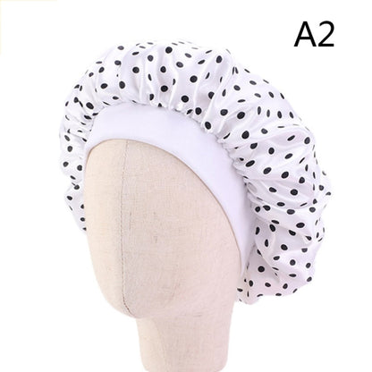 Women Night Sleep Hat Adjust Satin Bonnet Hair Styling Cap Long Hair Care 29 Styles Silk Head Wrap Shower Cap Hair Styling Tools