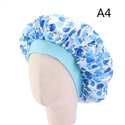 Women Night Sleep Hat Adjust Satin Bonnet Hair Styling Cap Long Hair Care 29 Styles Silk Head Wrap Shower Cap Hair Styling Tools