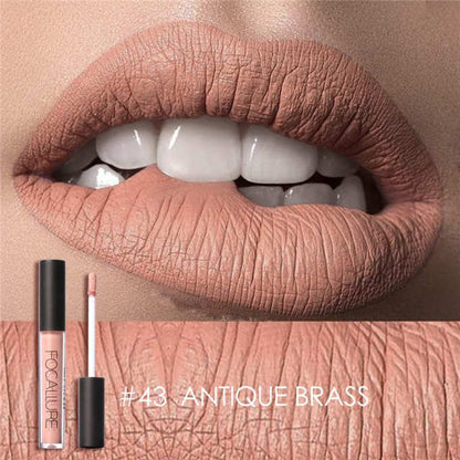 FOCALLURE Matte Liquid Lipstick Waterproof Moisturizer Smooth Lip Stick Long-lasting Lip Tint Cosmetic Lip Makeup